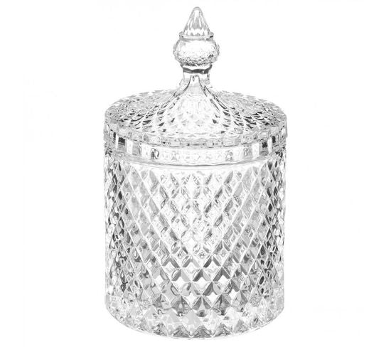 Sucrier en verre – boîte à bonbons diamant