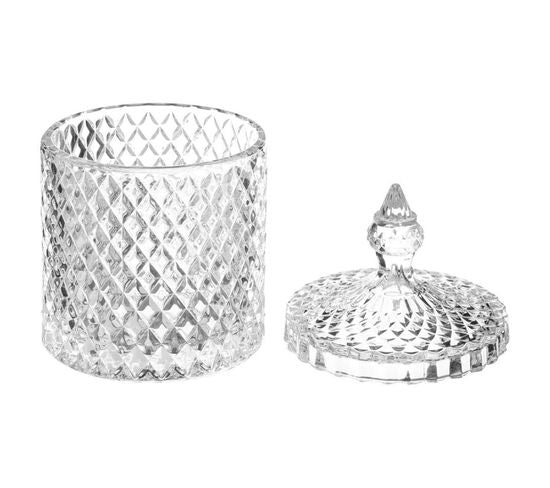 Sucrier en verre – boîte à bonbons diamant