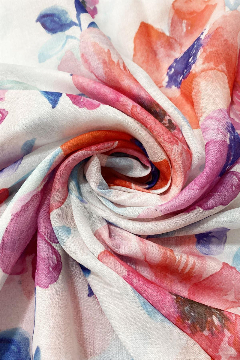 Print Frayed Schal