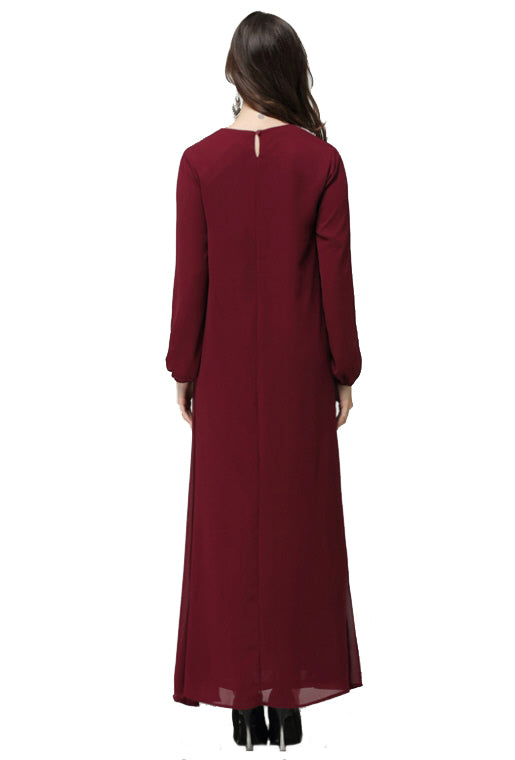 Abaya en dentelle mousseline