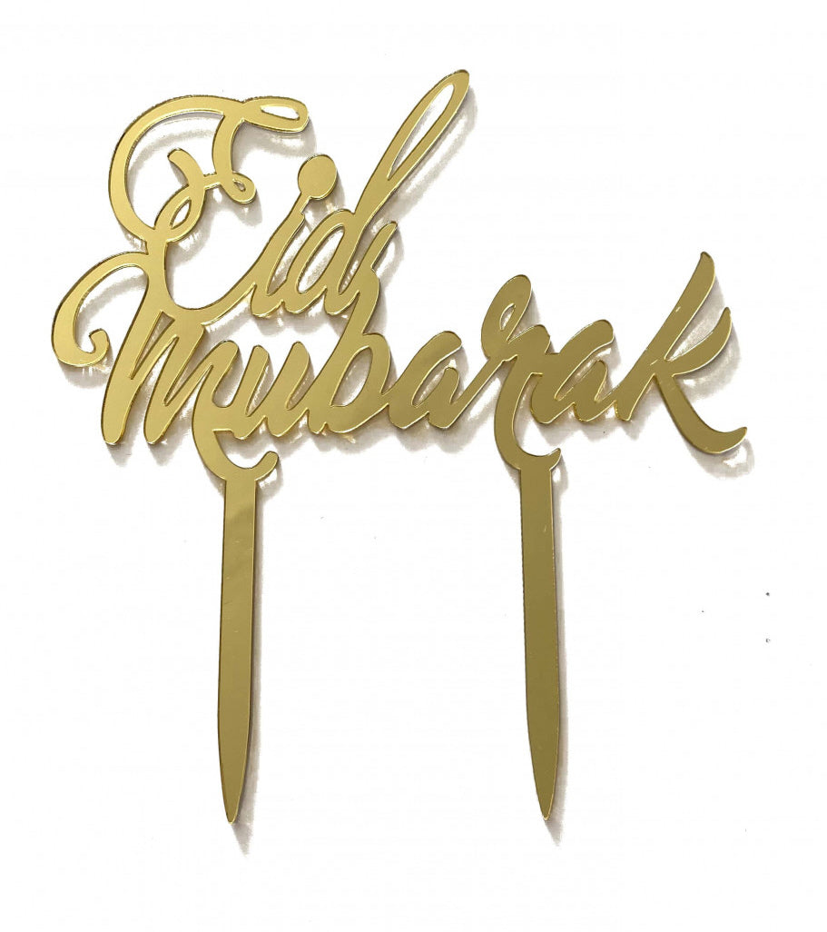 Eid Mubarak taartprikker – taarttopper in zilver, rosegoud of goud – foto 4