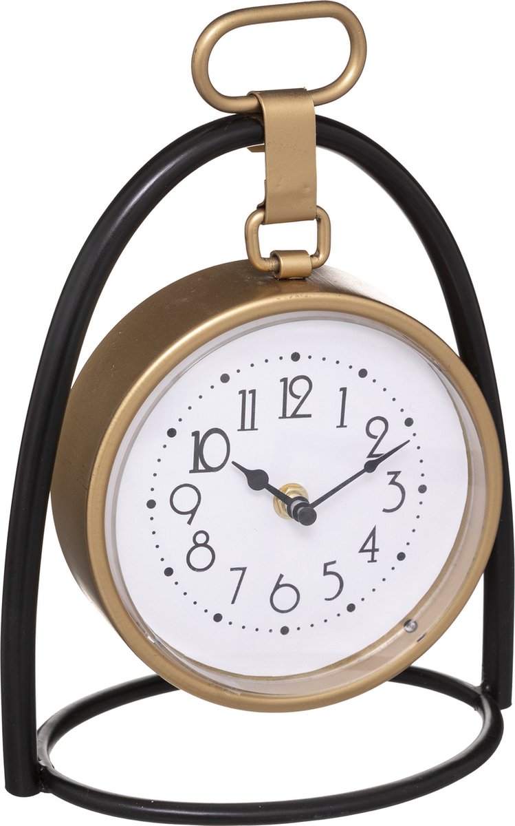 Athens table clock - gold/black - H27 cm