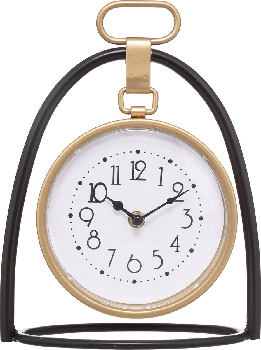 Athens table clock - gold/black - H27 cm