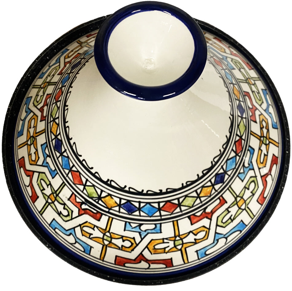 Cuilina tajine Fes Ø 30 cm voor inductie – deksel van handbeschilderd keramiek – foto 3