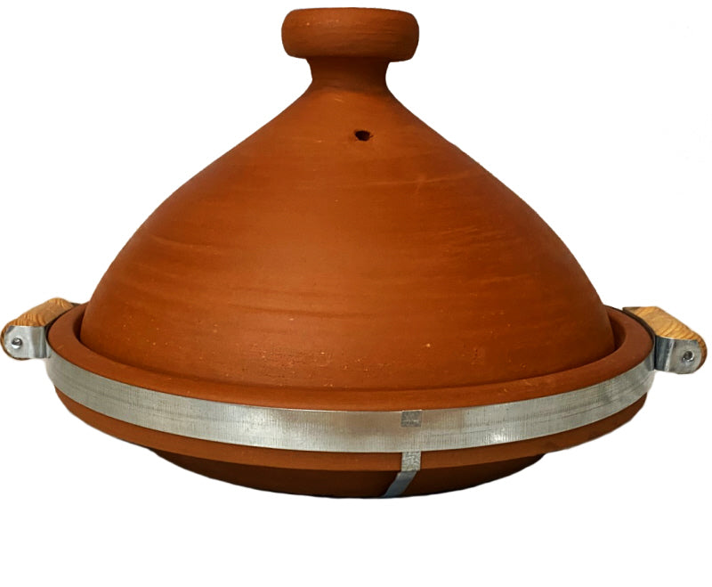 Tajine Natur unglasiert mit Griff 30 CM