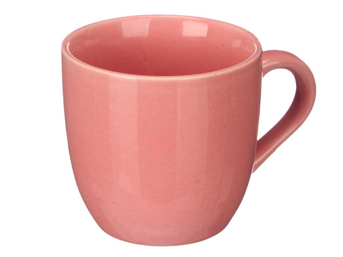 6x Pink plain mugs / cups 150 ml - Tea cup / coffee mug