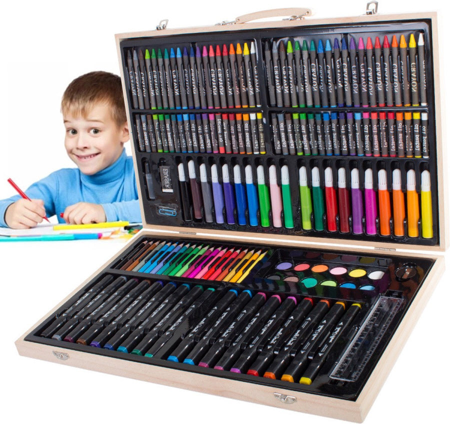 Art Painting & Drawing Set in Wooden Case - 188-piece