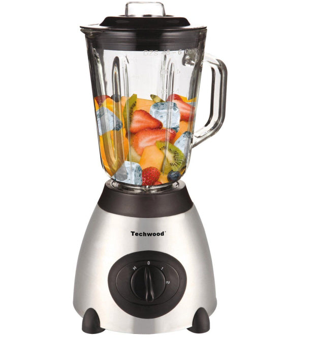 Mixeur de comptoir Techwood 1,5L 500W Noir, mixeur en acier inoxydable