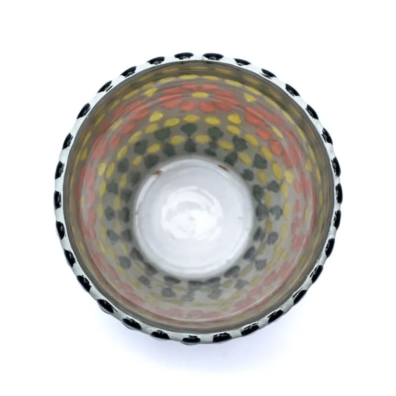 Mosaik-Teelichthalter grün / gelb