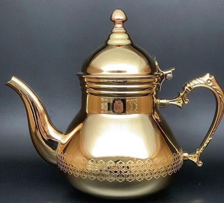 Marokkaanse theepot Marrakech rosé gold – RVS, 0,8 of 1,5 liter – foto 2