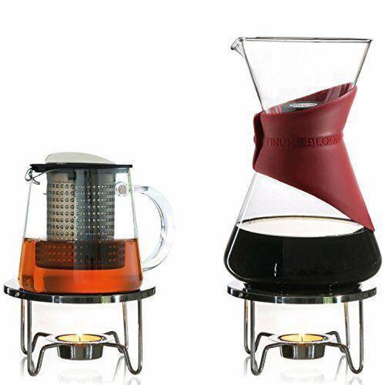 Finum theeverwarmer van RVS – theepot warmhouder met theelicht, Ø 14 cm – foto 2