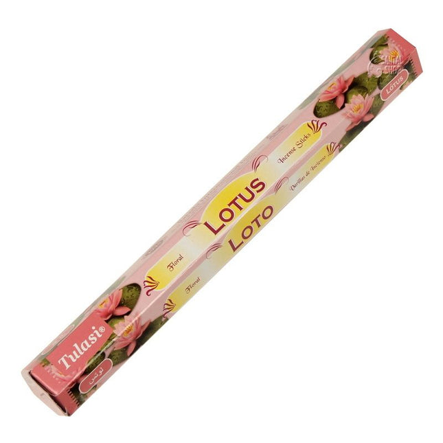 Tulasi Lotus wierookstokjes – bloemige lotusgeur, handgerold in India