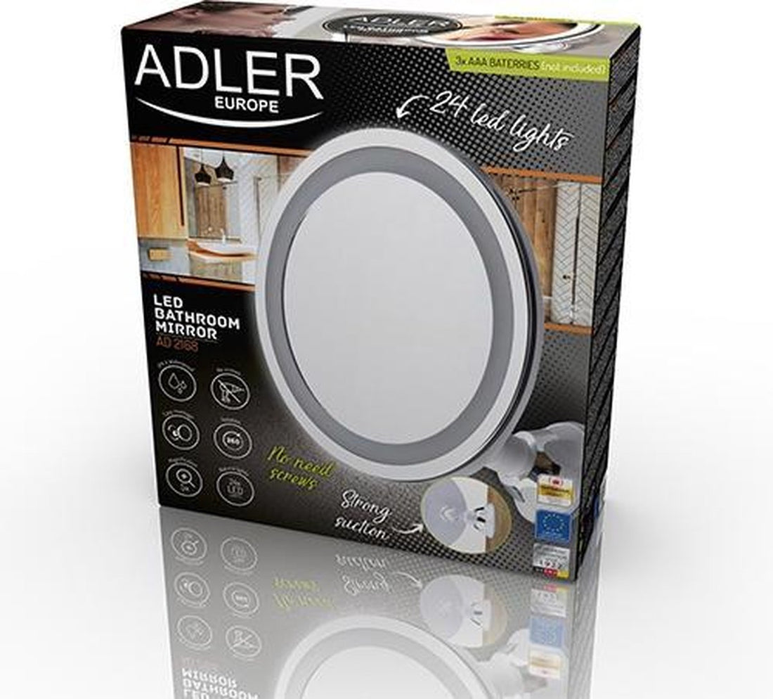 Miroir de maquillage éclairé LED rond Ø 20