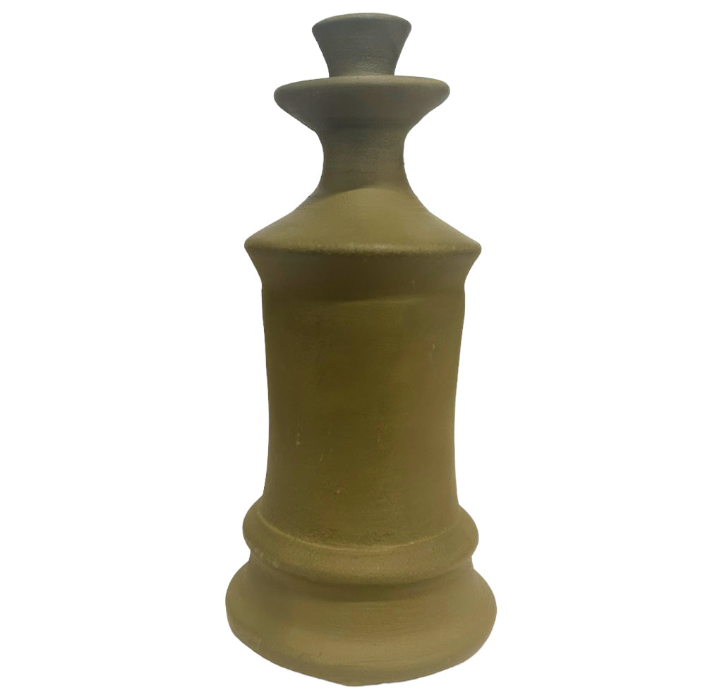 Vase fait main en poterie sauge