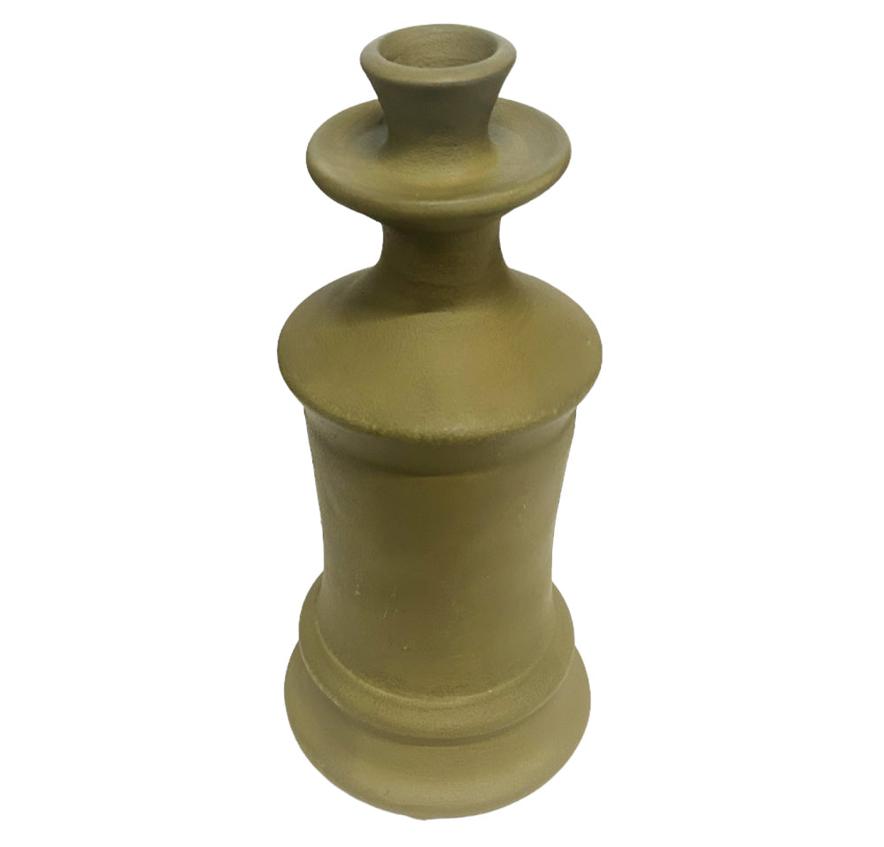 Vase fait main en poterie sauge