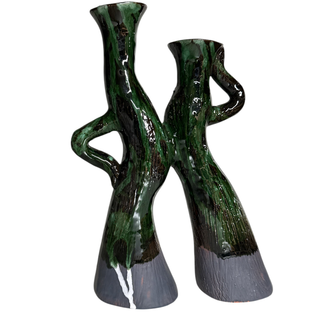 Handmade Moroccan Tree-Texture Vase