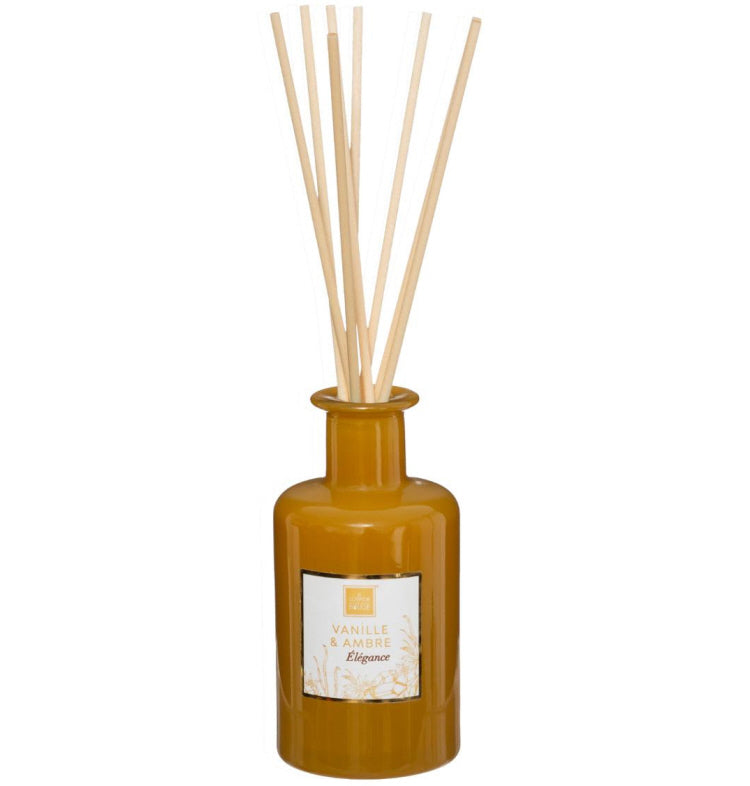 Vanilla and Amber reed diffuser 200 ml with 8 rattan sticks