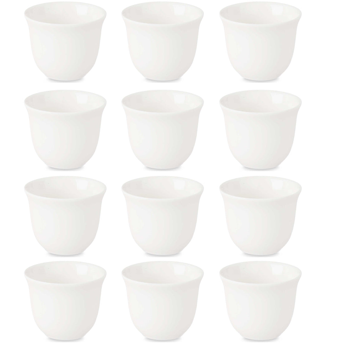 Set van 12 Porseleinen Theekopjes - 120 ml