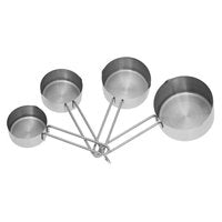 Kinghoff 4025 - Kitchen Measuring Cup - Stainless Steel - Set of 4 pieces - 60 / 80 / 125 / 250 ml