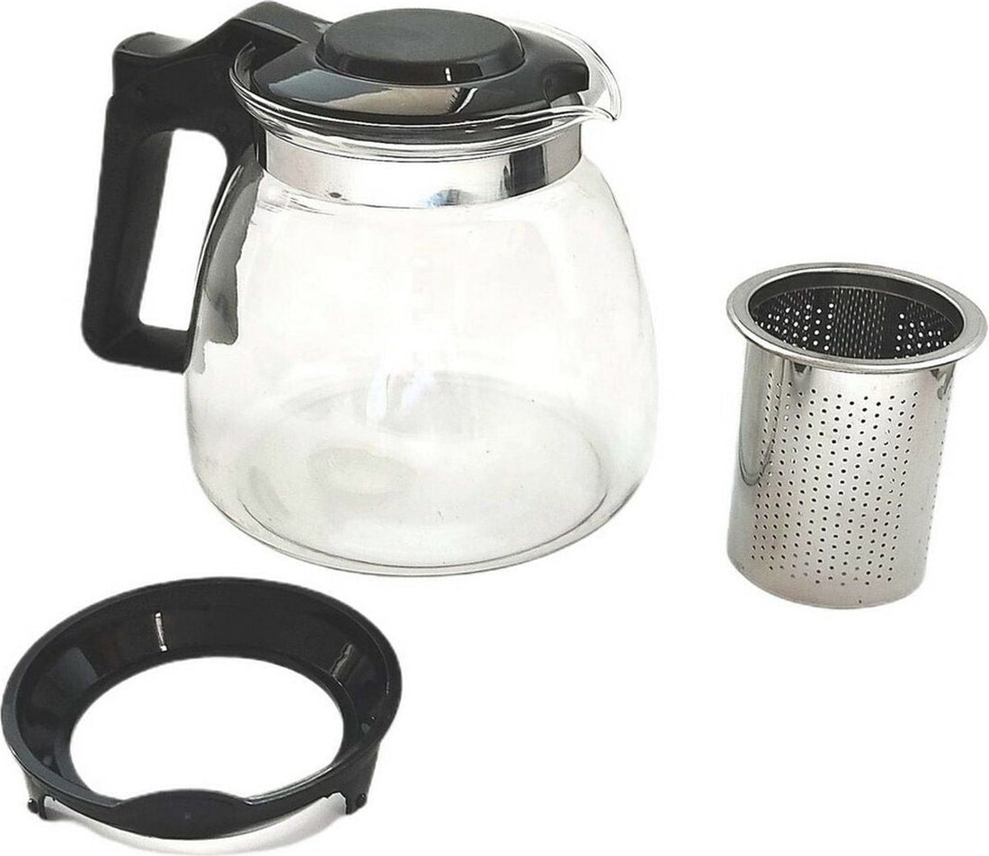 Vivalto glazen theepot 900 ml met filter – theepot van glas met infuser – foto 2