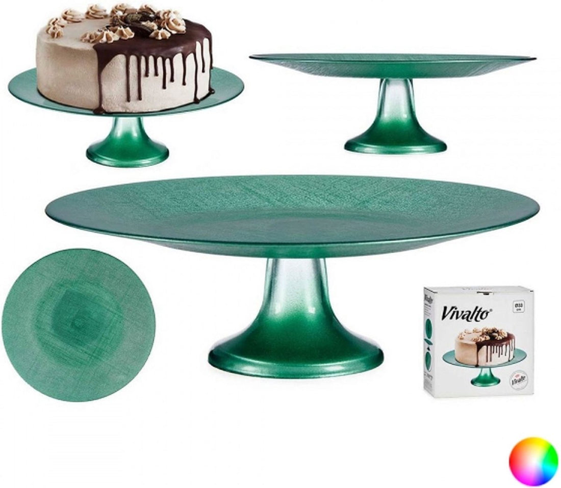 Vivalto Tortenplatte - Glas - 33 x 9 x 33 cm