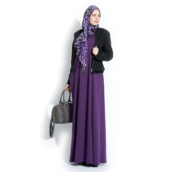 Abaya Purple – paarse abaya van Punto Milano, S t/m XL, 145 of 153 cm – foto 2