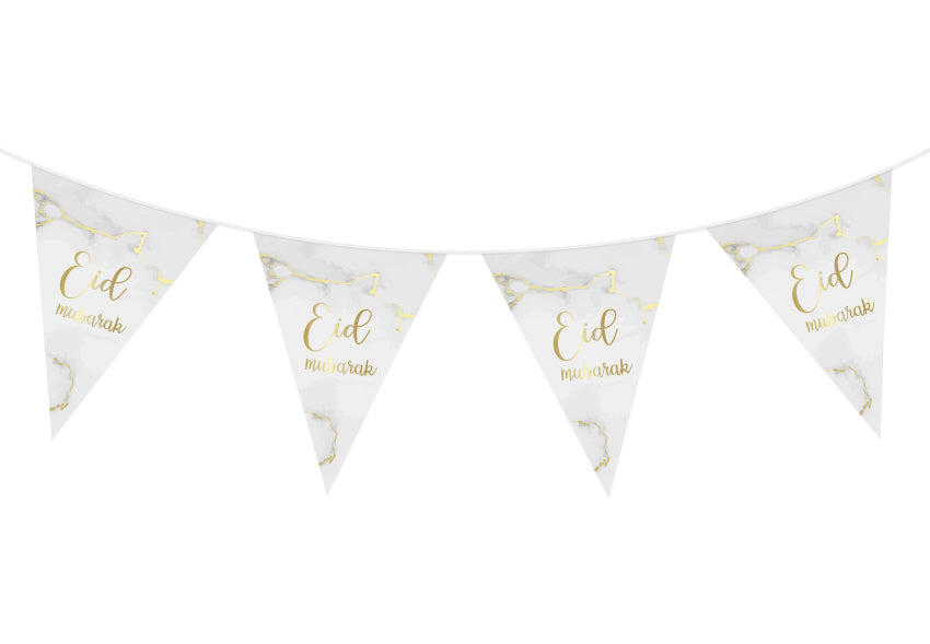Eid mubarak vlaggen marmer goud