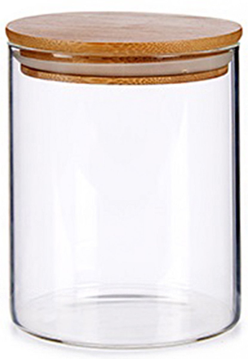 Glazen luxe keuken voorraadpot/voorraadbus 870 ml
