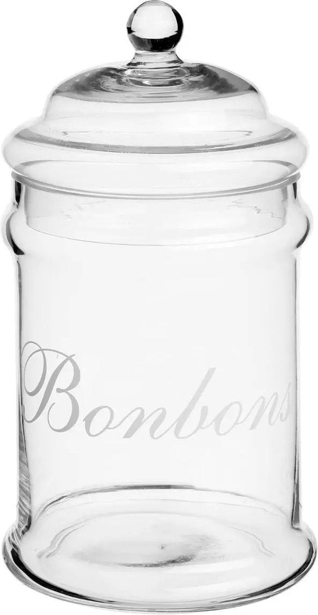 Storage jar - candy jar - glass - lid - 2 l - bonbonniere