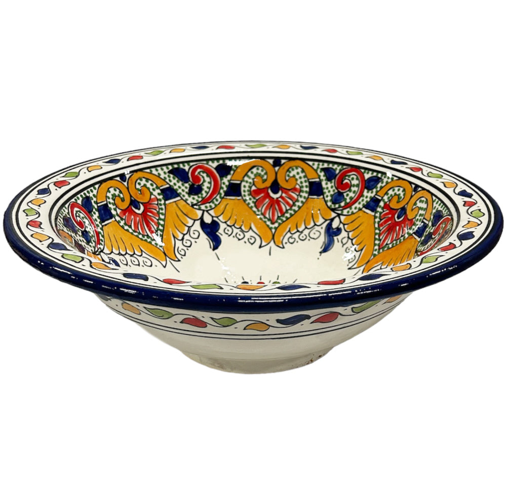 Moroccan ceramic washbasin (countertop) sink Ø 40 cm