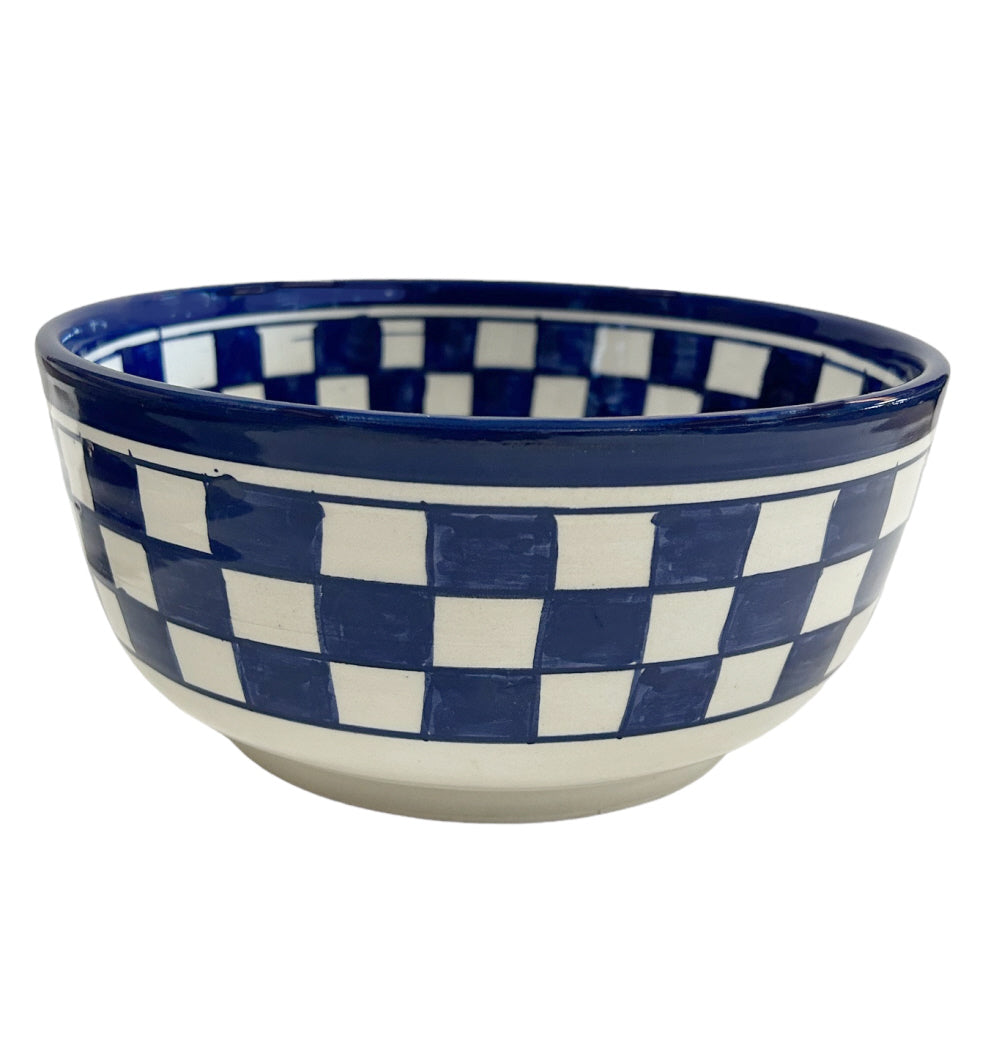 Marokkaanse kom blauw wit Ø 20 x 9 cm