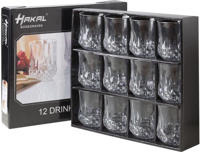 Tumbler glazen 12stuks