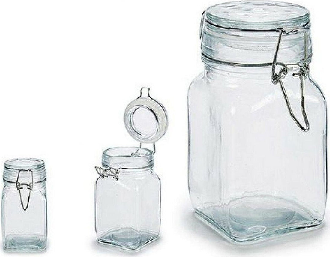Weckpotten 250 ML Glas / staal Transparant 3 Stuks