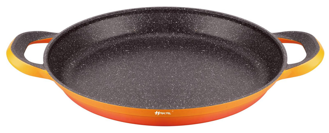 Paella-Pfanne Orange – Marmorbeschichtung – auch für Induktion