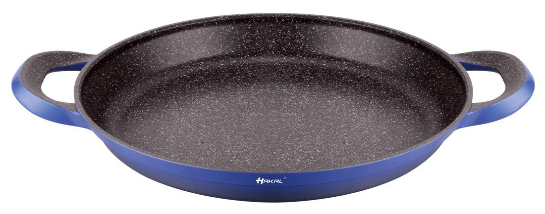 Paella Pan blue - Marble coating - also for Induction