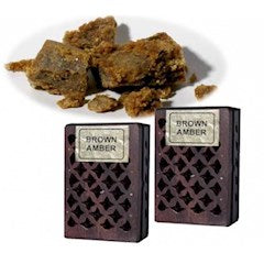 Wierookhars amber (barnsteen) in houten doosje – 102 gram