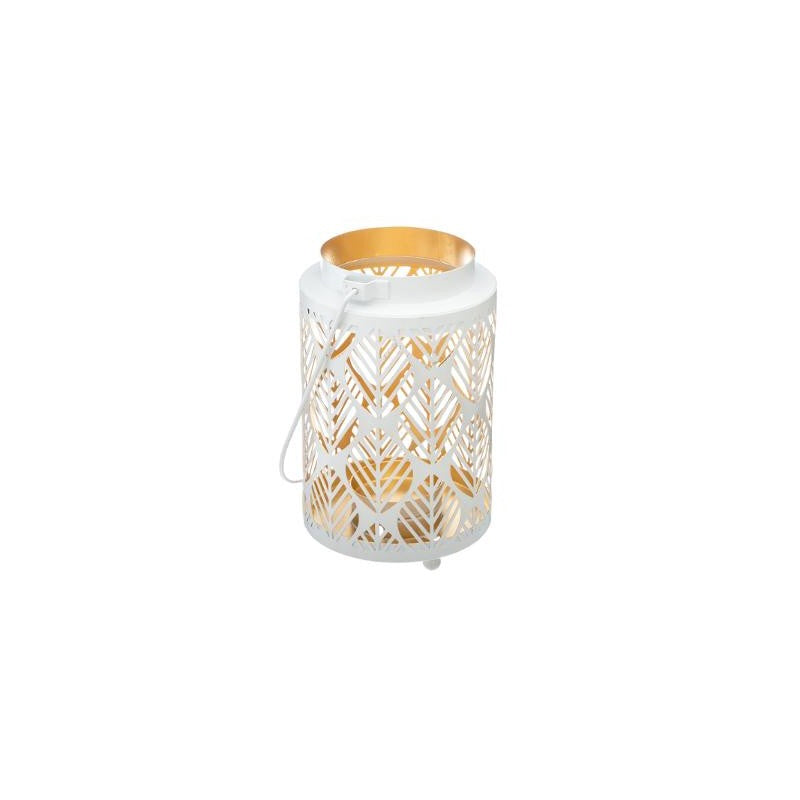 Lanterne cylindrique en métal « ajourée » 13 cm