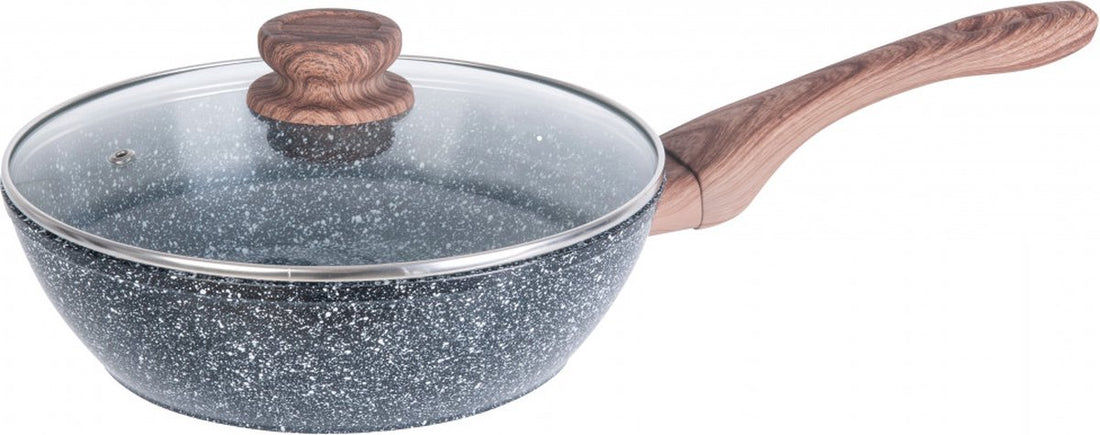 Kinghoff wokpan met deksel 24 cm – granietcoating, geschikt voor inductie