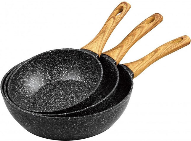 Klausberg - Wokpannenset - 20 / 24 / 28 cm