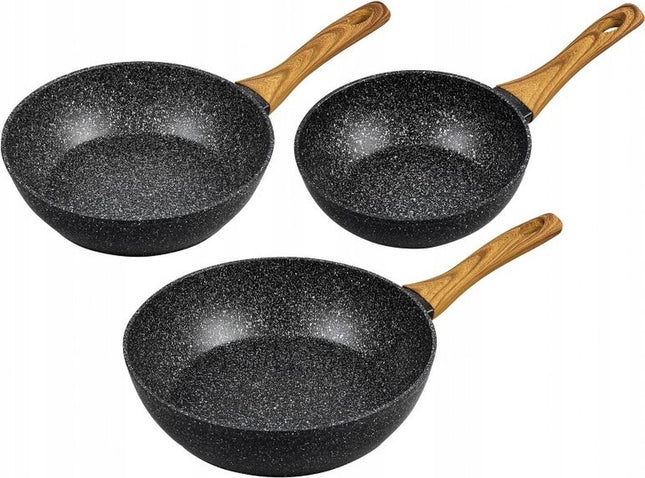Klausberg - Wokpannenset - 20 / 24 / 28 cm