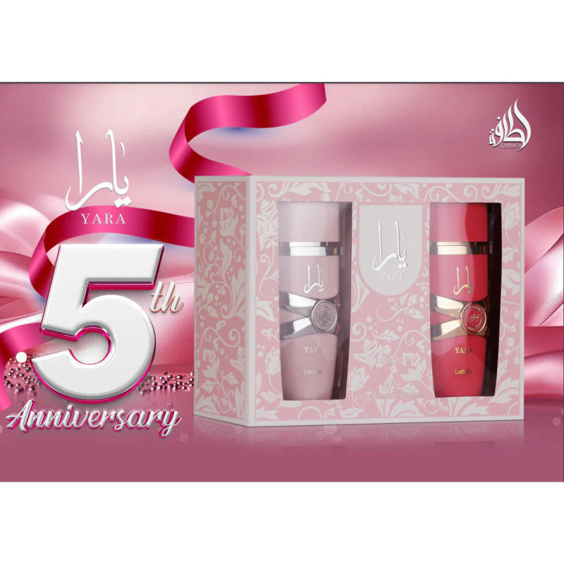 Lattafa Yara 5th Anniversary Edition: Yara 100ml & Yara Candy 100ml Gift Set
