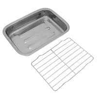 Kinghoff 1376 - Plat à Rôtir, Plaque de Cuisson avec Grille - 31 x 22 x 5.5 cm