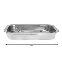 Kinghoff 1376 - Plat à Rôtir, Plaque de Cuisson avec Grille - 31 x 22 x 5.5 cm