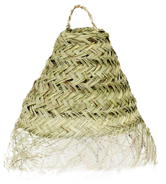 Zeegras lampenkap uit Essaouira – handgemaakt van geweven zeegras, Ø 28 cm