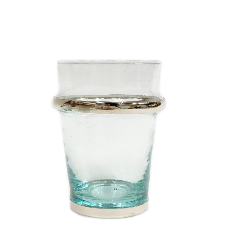Marokkanisches Beldi-Glas Silber 8 cm