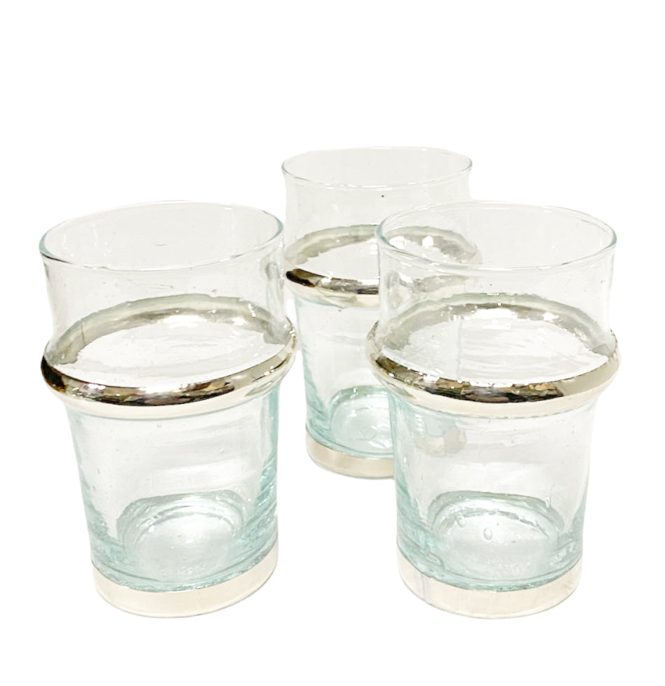 Marokkanisches Beldi-Glas Silber 8 cm