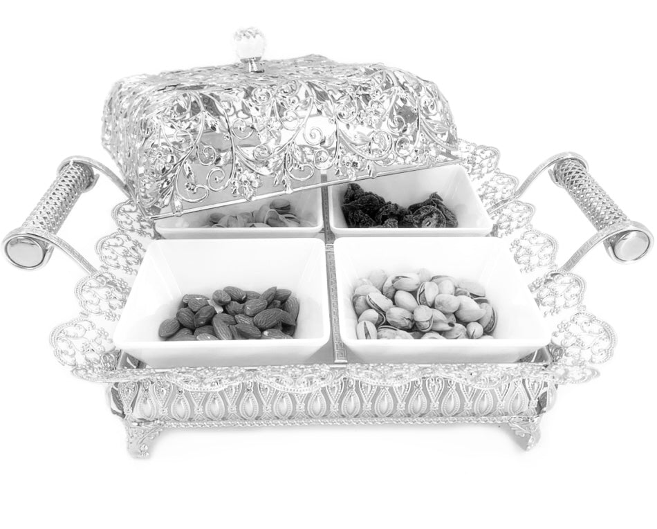 Candy dish - bonbonnière - silver