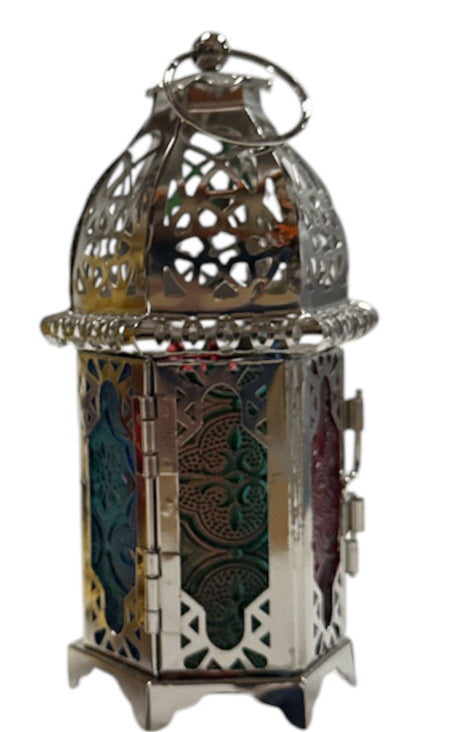 Orientalische Mini-Metalllaterne - Kerzenhalter 16 cm