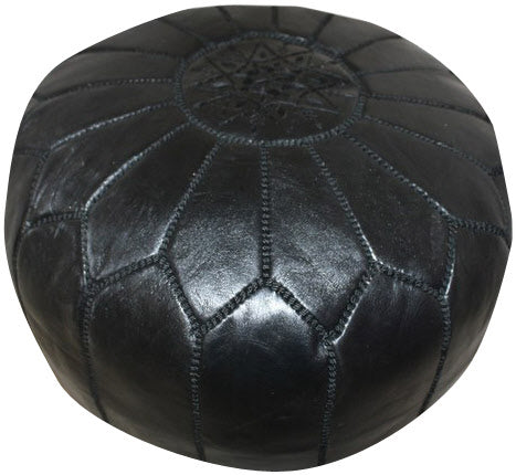 Black Moroccan Pouf